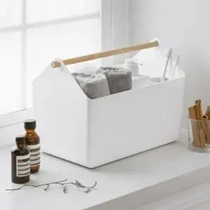 오피스 홈 리빙 인테리어 우드 손잡이 수납 바스켓 시스 맥스 트레이 바구니 정리함