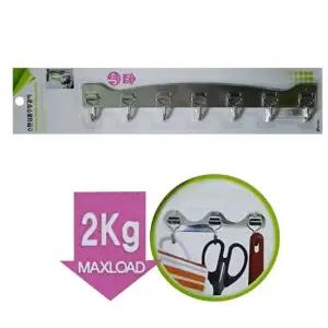 3M테이프 올스텐 심플 주방걸이 7고리 주방걸이 수건행거 타올행거 스테인레스