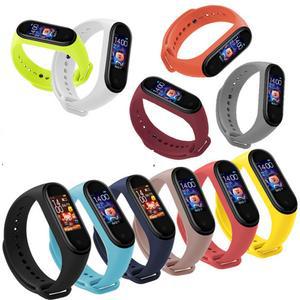 색상 팔찌 Xiaomi Mi Band 4 5 6 스포츠 스트랩 시계 실리콘 손목 band Miband 3 Strap
