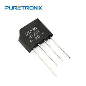 단일 다이오드 정류기 브리지, KBL406, KBL410, KBL608, KBL610, 4A, 6A, 800V, 1000V