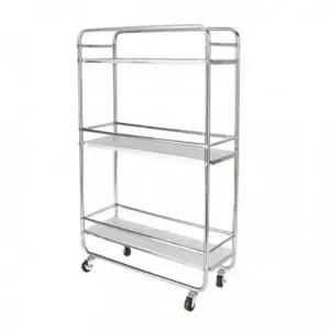 ( )스텐 수납선반 정리함 트롤리 보관함 이동식 선반 3단