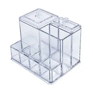 [화장솜 면봉 립스틱꽂이 계단형 PL17]수납 면봉꽂이 립스틱정리 화장대정리 화장솜보관통