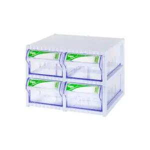 4칸 플라스틱 수납함 다용도 보관함 CA511-2 수납함 플라스틱박스