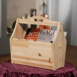 원목잡지꽂이 삼나무잡지바구니 소품바구니 원목플라워잡지꽂이 잡지바구니 신문꽂이