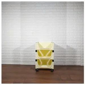 적층식 수납박스 3단)-아이보리-로라형 적층식수납박스 수납박스 공간박스 수납용박스