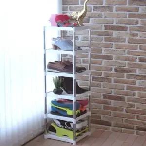 신발장 겸용 조립식 6단 선반 정리 활용 하이힐 2배