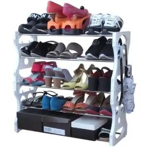 간편조립식 오픈형 5단 신발장 smile 정리 활용 하이힐 2배
