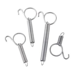 4개입 케이지 문 스프링 훅 금속 견고한 텐션 고정 다용도 와이어 토끼/새/햄스터