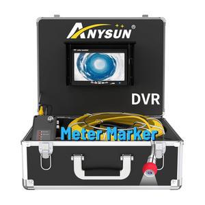 Anysun 하수구 검사 카메라 100피트 7인치 모니터 DVR 16GB 카드 12개의 조명 배관공 주택 소유자용 배관 파이프 포함