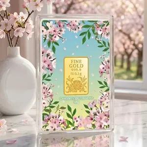 [골드앤]골드앤 24K 순금 플로라 벚꽃 골드바 0.1g