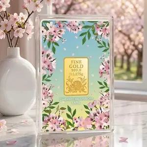 [골드앤]골드앤 24K 순금 플로라 벚꽃 골드바 1.875g