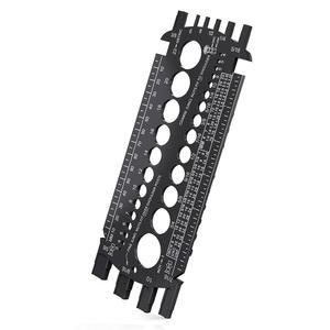 볼트 게이지 메트릭 SAE 너트 볼트의 신속한 크기 조정을 위한 조정기 플라스틱 측정 도구 읽기 쉬운 스레드 게이지