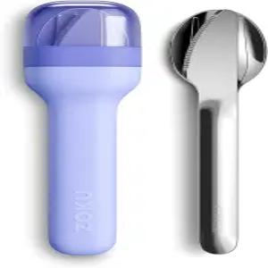 조쿠 포켓 식기 세트 파란색 스테인리스 포크 나이프 숟가락 둥지 여행 학교 직장 닉 캠핑 및 야외 가정용