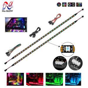 WS2812 5V 3핀 마더보드 동기화 RGB LED 스트립 PC 케이스 DIY 색상 변경 숨쉬기 효과 앰비언트 라이트