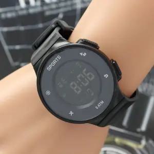 액티온 방수 전자 손목시계 스톱워치 스포츠시계 블랙