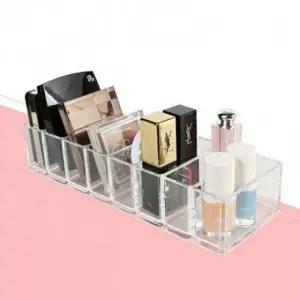 ( )쿠션팩트 아이 섀도우 립스틱 수납 8칸 아크릴 정리함 화장품 메이크업 수납함