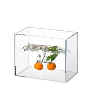 촬영용 얕은 아크릴 수조 낮은 사각 플라스틱 바닥 어항