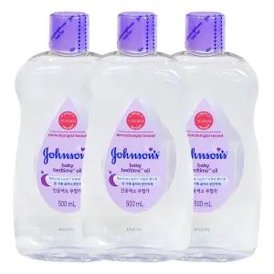 존슨즈 베이비 베드타임 오일 500ml X 3개 아기 아가 목욕 배드 유아