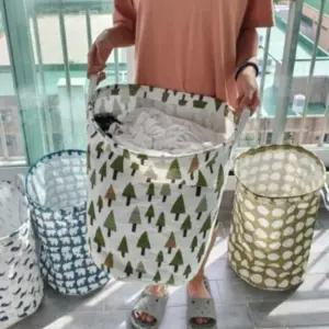 ( )린넨 정리함 소나무 장난감보관바구니 장난감시장바구니