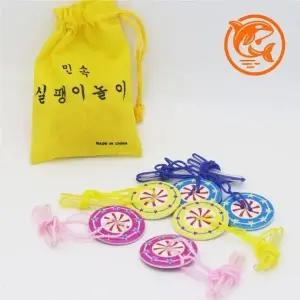 ( )전통 민속 놀이 재미있는 나무 실팽이 장난감 재래식 어린이 장난감