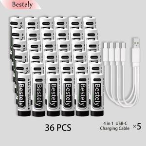 1.5V AA 5800mAh 리튬 이온 충전지/장수명 배터리/고용량 배터리/USB-C 케이블로 2000회 사이클