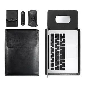 노트북파우치세트 노트북 가죽 파우치 세트 15.6형 블랙 노트북슬리브 노트북케이스세트