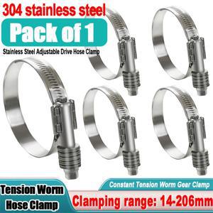 호환상품 헤비 듀티 웜 호스 클램프 조절 가능 범위의 스테인리스 스틸 정압력 기어 드라이브 (수도관용)