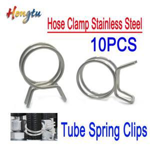 호환상품 홍투 10개 호스 클램프 스테인리스 스틸 튜브 스프링 클립 연료 라인 밀봉 파이프 하드웨어 액세