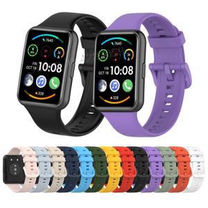Huawei Watch Fit 2 용 실리콘 스트랩 fit2 Correa 액티브 Smartwatch 액세서리 교체 시계 밴드 스포츠 팔