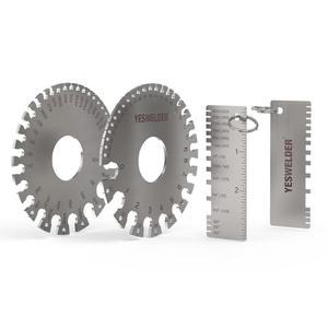 YESWELDER 원형 양면 금속 시트 게이지 두께 2pcs 스테인리스 스틸 와이어 용접 2팩