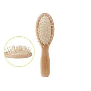 [하프클럽/]원목 쿠션 타원형 브러쉬-소 헤어 머리 빗