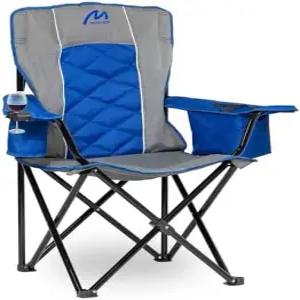 마트라스코 오버사이즈 패딩 캠핑 의자 450파운드 지지대용 튼튼한 스틸 프레임 편리한 6캔 쿨러 휴대용