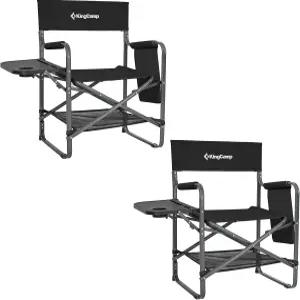 킹캠프 XXL 오버사이즈 디렉터 의자 사이드 테이블 포함 헤비 듀티 캠핑 600파운드 쿨러 백 하이킹 낚시