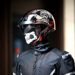 반모 헬멧 빈티지 경량 오토바이 클래식 로얄 여름용 소두 라이딩 바이크 레트로