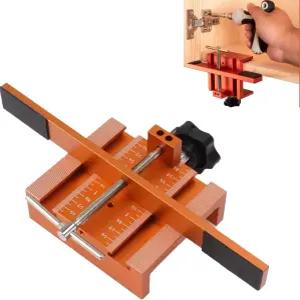 캐비닛 도어 장착 지그 완벽하고 쉬운 정렬을 위한 범용 조절 가능한 힌지 설치 도구 중앙 집중식 펀칭