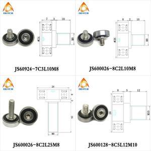 1pcs 26mm 직경 6000 스레드 베어링 휠 롤러 M8 나사 JS -8C2L10M8 OD 스테인레스 볼트 풀리