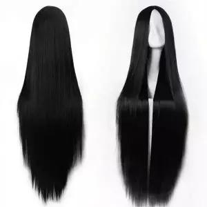 G1 검은색 긴 생머리 가발