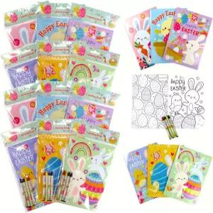 크레용과 파티 혜택이 포함된 타이니밀스 부활절 색칠 책 번들 12권의 48권의 바구니 채우기