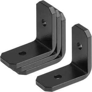 eore 4 PCS 2인치 x 1인치 헤비 듀티 블랙 서까래 클립 브래킷 목재 배터리 빔 조이스트용 스틸 코너