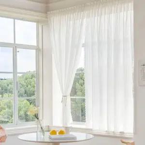 창문 4size 베란다 커튼 나비주름 가리개 붙이는 안방