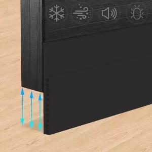 큰 간격을 위한 도어 드래프트 스토퍼 3 W x 39 L 조절 가능 외부/내부 씰 아래로 넓어짐 차단기