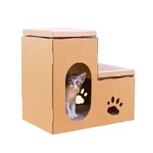 ( )계단형 고양이 스크래쳐 캣타워 골판지 장난감