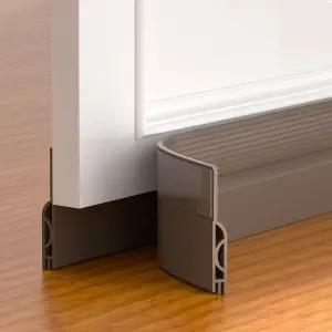 도어 드래프트 스토퍼 하단을 위한 조절 가능한 스윕 실리콘 풍화 제거 하단 씰 차단기 공기 소음