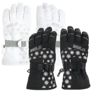 [티오][인슬로]눈꽃 주니어 여성 스키 보드 오지 장갑 G4855 따뜻한 방한 장갑