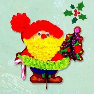 ( )뽀글이산타 만들기 뽀글이 창의력장난감 산타 미술놀이 아이들 어린이공예