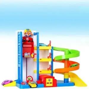 ( )뽀로로 엘리베이터가 움직이는 주차장 자동차 장난감