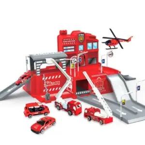 ( )출동 119 소방 본부 자동차 주차장 장난감 놀이 세트