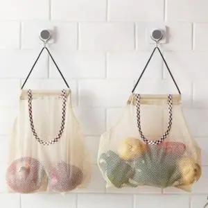 ( )양파망 보관 다용도 야채 Brown 주머니 감자 주머니 장난감정리 욕실 매쉬