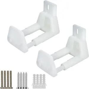 PWEOW RV 슬라이딩 도어 가이드 나사가 있는 헛간 바닥 조절 가능한 벽걸이 흔들림 방지 흰색 2개