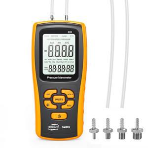 디지털 압력계 압력 측정기 전문가용 공기압 HVAC용 차압 게이지 밸브 GM520